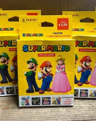 Blister da 5 bustine Supermario panini figurine
