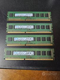 16GB ram samsung (4x4gb) per pc fisso DDR3 12800