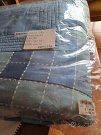 Copriletto matrimoniale "quilt" effetto yeans