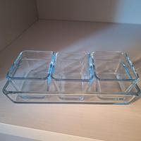 Porta antipasti con vassoio in vetro 