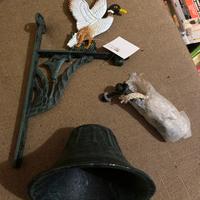 Campanella da muro in ghisa  con anatra NUOVA