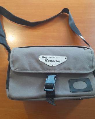 FLAB Borsa tracolla Reporte grigia, con scomparti