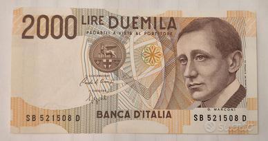 2000 lire FDS Marconi 1990 serie SB