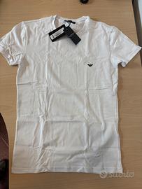 Emporio Armani t shirt bianca stretch cotton L