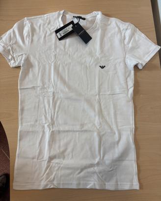 Emporio Armani t shirt bianca stretch cotton L