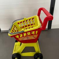 Carrello gioco bambini con cestino