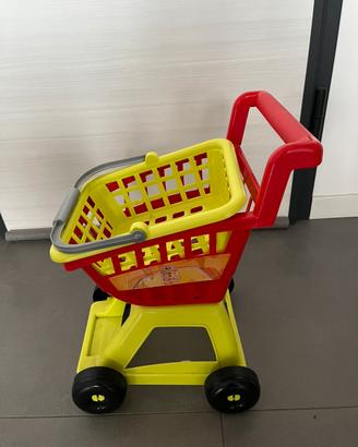 Carrello gioco bambini con cestino