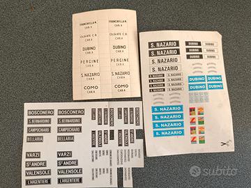 Rivarossi Decals tabelle FS stazioni ed altro