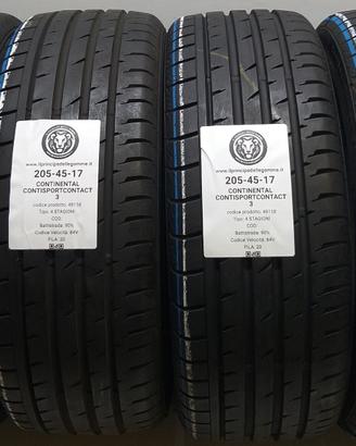 4 GOMME 205 45 17 CONTINENTAL A49158