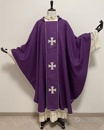 Casula viola lurex con stolone Vi3