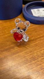 Orsetto kris cuore rosso Swarovski