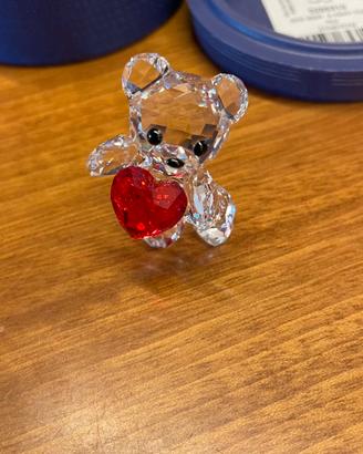 Orsetto kris cuore rosso Swarovski