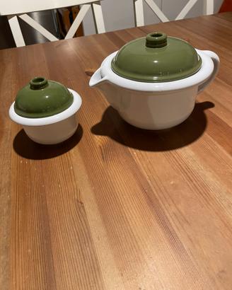 Teiera e zuccheriera ceramiche Rometti