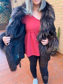 Giacca pelle interno pelliccia