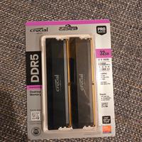 ddr5 32gb Crucial pro 6000mhz cl 36 2x16gb NUOVE