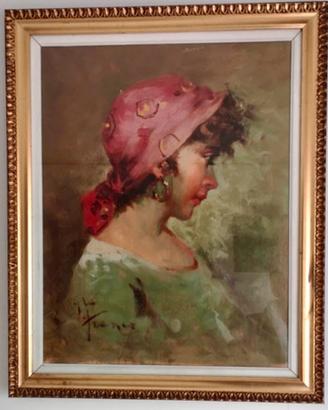 Dipinto - Ritratto giovane zingara Napoletana