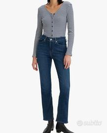 Levis classic straight jeans donna blu