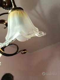 lampadario ferro battuto 