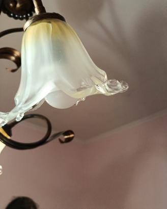 lampadario ferro battuto 