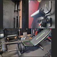 Attrezzi palestra (panca, sissy squat, manubri)