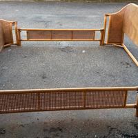 Letto matrimoniale Rattan come nuovo