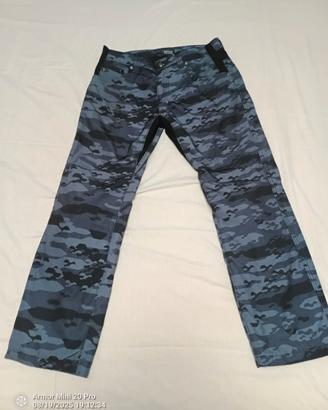 Pantaloni moto Macna G-03 WP camo Blu L
