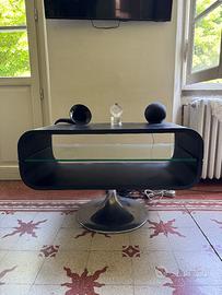 Coffee table moderno nero lucido in stile rétro