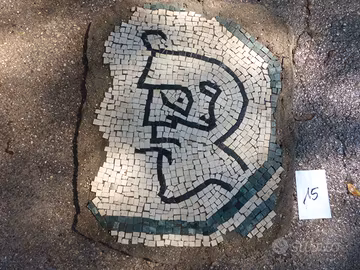 Mosaico "Profilo d'uomo" cm. 60x46 - cod.15