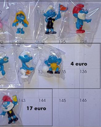Sorpresine kinder Puffi calciatori singoli
