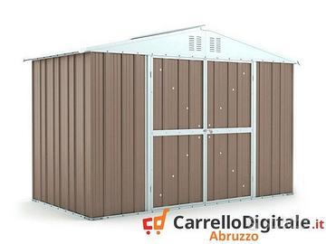 Box giardino in lamiera zincata 327x155 tortora