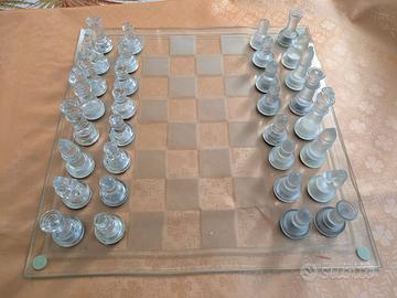 Elegante Scacchiera in vetro 35cm