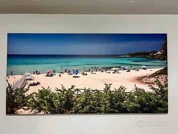 Quadro grande spiaggia pugliese su tela