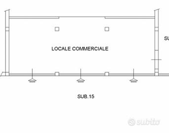 Locale commerciale di 600 MQ. fronte strada