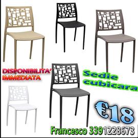 Sedie impilabili Bicubica e Brica soli 18 euro