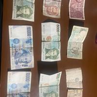Lotto di 11 banconote italiane lire