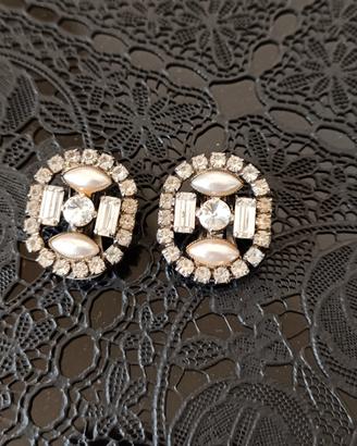 Orecchini a clip con strass Dueci Bijoux 