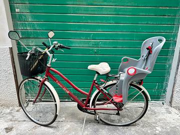 Bicicletta passeggio con seggiolino bimbo