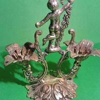 Candelabro con angeli argento 
