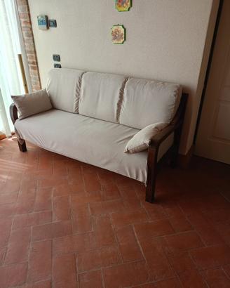 Divano in legno noce