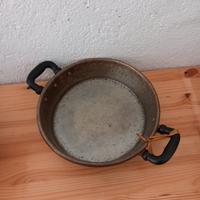 Antica padella in rame stagnato 