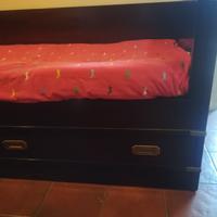 Letto e scrivania in mogano anni 70