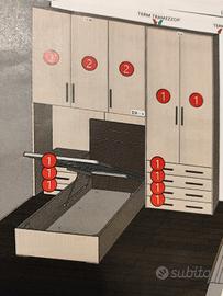 Camera a ponte singola + letto contenitore