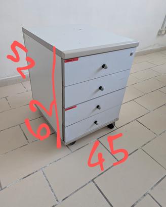 2 cassettiere da ufficio 