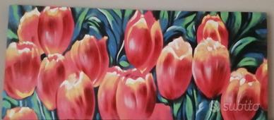 Quadro canvas tulipani