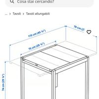 Tavolo  allungabille  con ripiano in vetro tempera