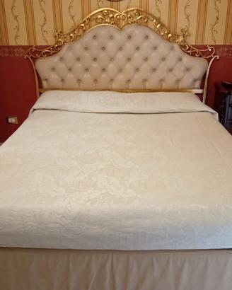 letto contenitore in vera pelle più poltrona 
