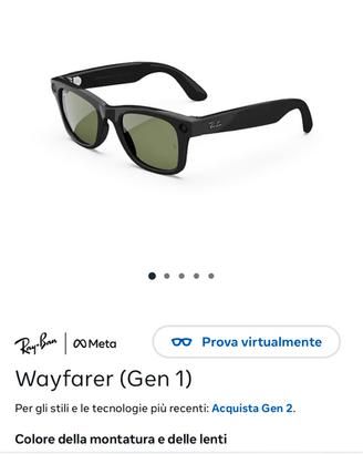 Rayban Meta nuovi 1 gen