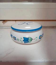 zuccheriera in ceramica dipinta a mano 