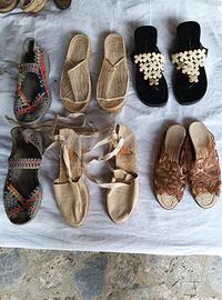 Lotto di scarpe estive misura 37 italiana 