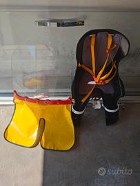 Seggiolino più paravento bici anteriore